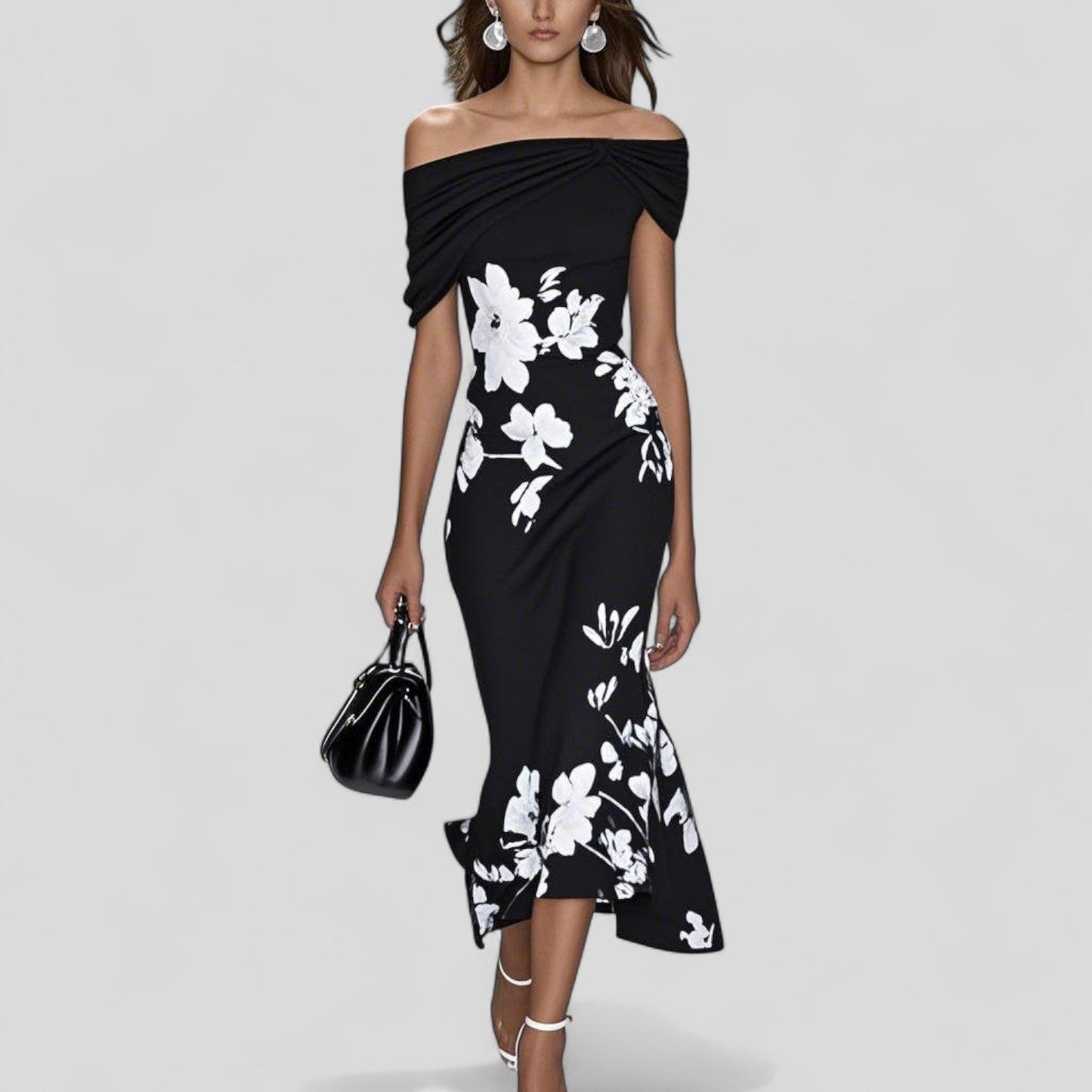 Woman Weddings Guest Midi Dress