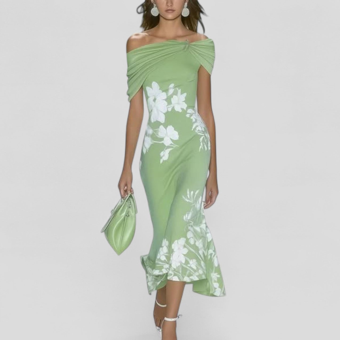Woman Weddings Guest Midi Dress