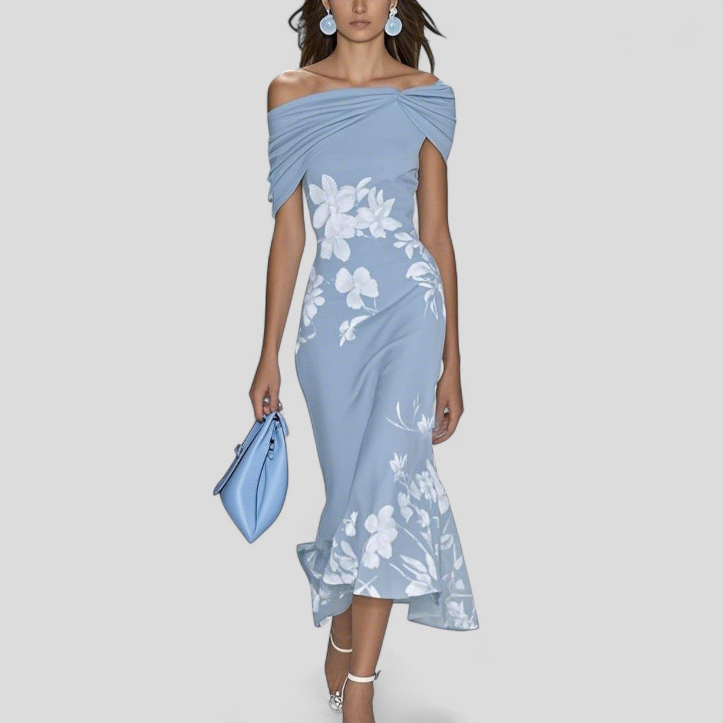 Woman Weddings Guest Midi Dress